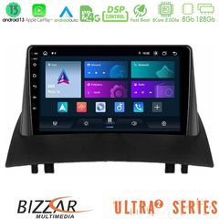 Bizzar Ultra Series Renault Megane 2 2002-2008 8Core Android13 8+128GB Navigation Multimedia Tablet 9"