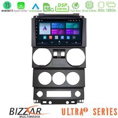 Bizzar Ultra Series Jeep Wrangler 2Door 2008-2010 8core Android13 8+128GB Navigation Multimedia Tablet 9"