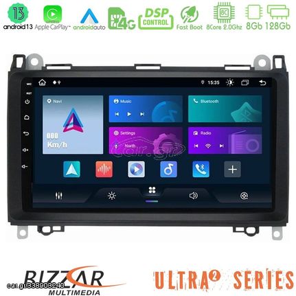 Bizzar Ultra Series Mercedes A/B/Vito/Sprinter Class 8core Android13 8+128GB Navigation Multimedia 9"
