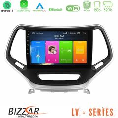 Bizzar LV Series Jeep Cherokee 2014-2019 4core Android 13 2+32GB Navigation Multimedia Tablet 9" (Ασημί Χρώμα)