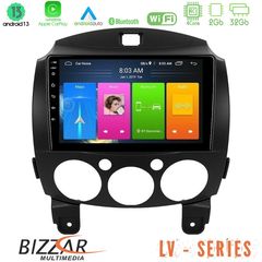 Bizzar LV Series Mazda 2 2008-2014 4Core Android 13 2+32GB Navigation Multimedia Tablet 9"