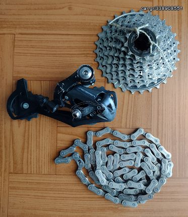 Πίσω ντεραγιέρ Shimano + κασέτα Shimano + αλυσίδα Connex Wippermann