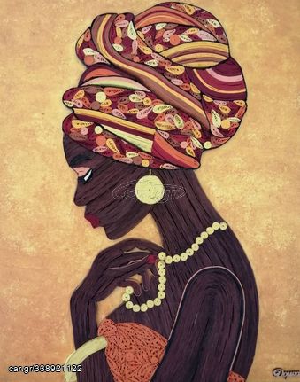 "African Woman" Quilling wall art
