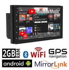 Ηχοσύστημα Android (2+32GB) με WI-FI GPS (Playstore οθόνη αφής USB 2GB Ελληνική γλώσσα 7′' ιντσών Youtube OBD αυτοκινήτου OEM 2DIN, Bluetooth, Mirrorlink, Universal 4x60W) 7011A3