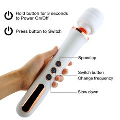 Stimulator Massager Super Powerful USB Black 10 Function-thumb-4