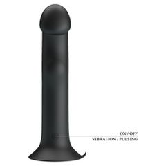 Pretty Love Murray Pulsating & Vibrating Dildo - Black-thumb-8