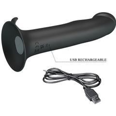 Pretty Love Murray Pulsating & Vibrating Dildo - Black-thumb-4
