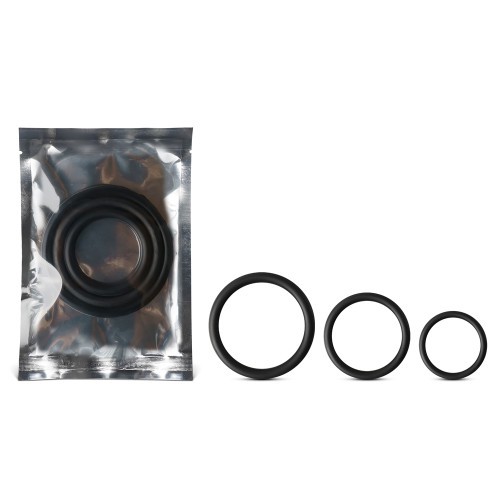 Black colour Silicone Triple Cock Ring Set