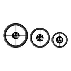 Black colour Silicone Triple Cock Ring Set-thumb-3