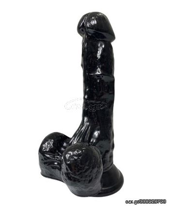 Dildo Realist Raiden, PVC, Negru, 17.5 cm, Guilty Toys