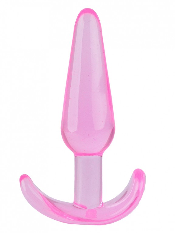 Dop Anal T-Plug Smooth, Roz, 11 cm