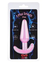 Dop Anal T-Plug Smooth, Roz, 11 cm-thumb-1