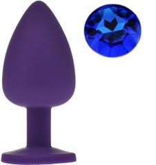 Dop Anal Silicone Buttplug Large Mov/Albastru Guilty Toys