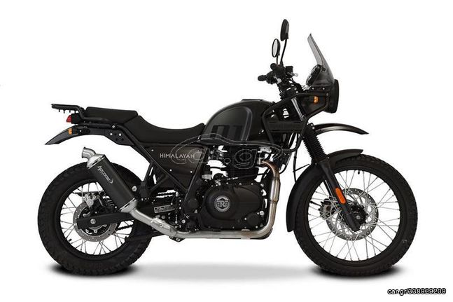 HP CORSE Εξάτμιση Τελικό SP-1 SHORT BLACK S.STEEL  ROYAL ENFIELD HIMALAYAN 400 2021 - 2023 RACING VERSION