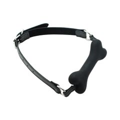 Calus cu Os din Silicon, Negru, Guilty Toys