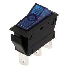 12V ΔΙΑΚΟΠΤΗΣ ΜΕΣΑΙΟΣ ON-OFF 16A 3PIN ΕΝΔΕΙΞH ΜΠΛΕ