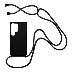 My Colors CarryHang Back Cover Σιλικόνης με Λουράκι Μαύρο (Galaxy S23 Ultra)