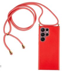 My Colors CarryHang Back Cover Σιλικόνης με Λουράκι ΚΟΚΚΙΝΟ (Galaxy S23 Ultra)