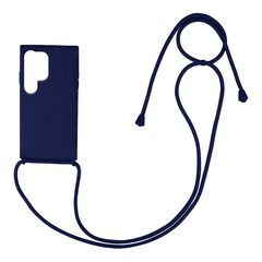 My Colors CarryHang Back Cover Σιλικόνης με Λουράκι Navy Μπλε (Galaxy S23 Ultra)