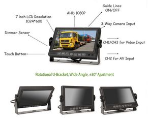 6106000000 - STORM Car multimedia 7" HD Monitor - IR AHD 1080P Camera για  RV Bus Vans Trucks Caravan Motorhome Trailer