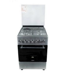 Inox Κουζίνα Με 3 Εστίες Υγραερίου & 1 Ρεύματος Και Ηλεκτρικό Φούρνο 64lt 60x60x84εκ. CalferGas F6D31E3-X