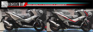 HONDA ADV 350 GEN1 2022 - FULL BODY & WHEELS STICKER SET - RED BLUE-thumb-1