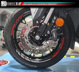 HONDA ADV 350 GEN1 2022 - FULL BODY & WHEELS STICKER SET - RED BLUE-thumb-6