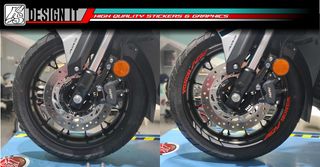 HONDA ADV 350 GEN1 2022 - FULL BODY & WHEELS STICKER SET - RED BLUE-thumb-7