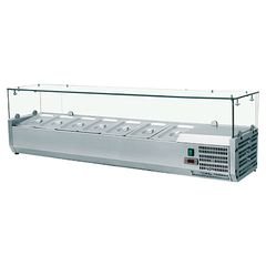 ΠΡΟΣΦΟΡΑ!!! Βιτρίνα VRX Setup 160 cm για 7 λεκανάκια GN 1/4, 1600x335x435mm