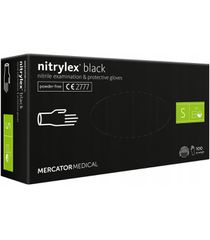 ΓΑΝΤΙΑ ΝΙΤΡΙΛΙΟΥ MERCATOR NITRYLEX BASIC ΣΕ ΜΑΥΡΟ ΧΡΩΜΑ SMALL (S) AMIO - 100 τεμ.