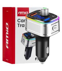 Amio - FM Transmitter Αυτοκινήτου 12/24V με 1xUSB Type-C και Υποδοχή microSD - 1 τεμ. (04652/AM)