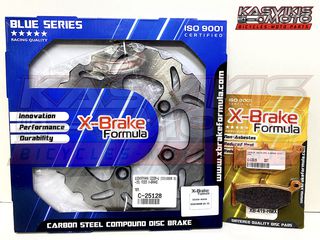 ΔΙΣΚΟΠΛΑΚΑ ΠΙΣΩ GSXR 1000 2007-2008 X-BRAKE + ΤΑΚΑΚΙΑ SINTER X-BRAKE ΜΕΤΑΛΛΙΚΑ