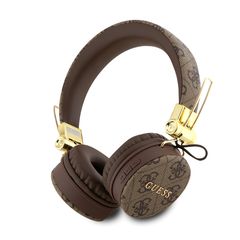 Guess "4G Logo" Bluetooth Over Ear Ακουστικά από Δερματίνη - Brown