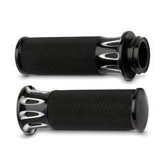 Arlen Ness Χειρολαβές / Grips μοτοσυκλέτας για Harley Davidson Fusion billet deep cut grips black