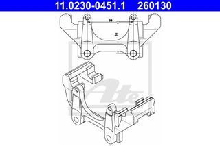 260130 ΒΑΣΗ ΔΑΓΚΑΝΑΣ ΕΜΠ. GOLF IVAUDI S3(8L) (ΓΙΑ ΔΙΣΚΟ 312MM)