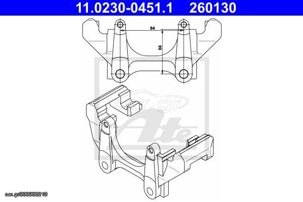 260130 ΒΑΣΗ ΔΑΓΚΑΝΑΣ ΕΜΠ. GOLF IVAUDI S3(8L) (ΓΙΑ ΔΙΣΚΟ 312MM)