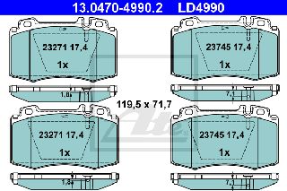 LD4990 - ΤΑΚΑΚΙΑ CERAMIC - MB C-CLASS(W203), CLK(C209), E-CLASS(W211)