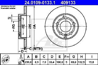 409133 - ΔΙΣΚΟΙ ΦΡ. AUDI A3 (8L1) (96-03)