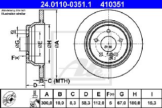 410351 - ΔΙΣΚΟΙ ΦΡ. MERCEDES-BENZ SL (R230) (01-12)