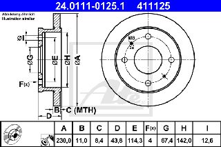 411125 - ΔΙΣΚΟΙ ΦΡ. HYUNDAI ATOS (MX) | AMICA  ATOZ (9