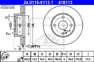 418113 - ΔΙΣΚΟΠΛΑΚΑ MAZDA 121