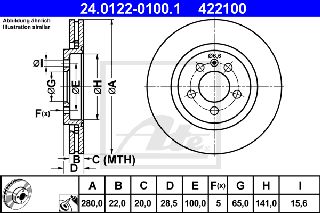 422100 - ΔΙΣΚΟΙ ΦΡ. SEAT TOLEDO I (1L) (91-99)