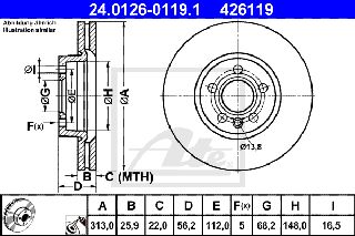 426119 - ΔΙΣΚΟΙ ΦΡ. FORD GALAXY (WGR) (95-06)