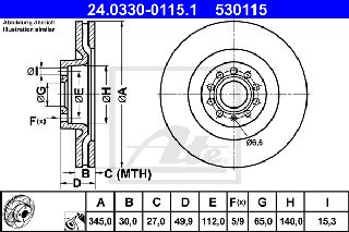 530115 ΔΙΣΚΟΙ ΕΜΠ.ΧΑΡΑΚΤ.POWER-DISC A3S3 (8P) 345MM