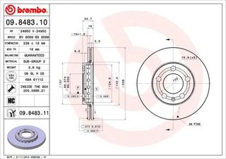 09.8483.10 ΔΙΣΚΚΕΣ ΕΜ.POLO,FABIA 1.2