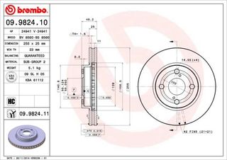 09.9824.10 ΔΙΣΚΚΕΣ ΕΜ.COROLLA 02-