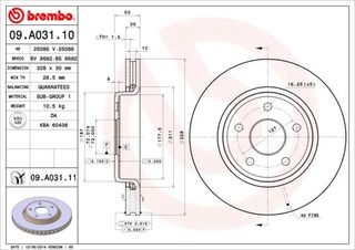 09.A031.10 ΔΙΣΚΚΕΣ GRAND GHEROKEE 3.7 V6