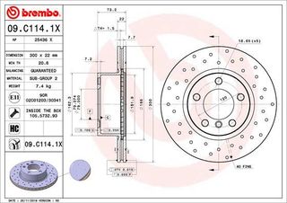 09.C114.1X ΔΙΣΚΟΙ  ΕΜΠΡ. BMW 3 (F30,F35) 12-  1 (F20) 11-19  4 (F32,F82) 13-(300MM)