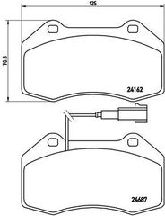 P23117 ΤΑΚ.ΕΜΠ.PUNTO 1,4 TURBO 07- (4P BREMBO) ΜΕ ΚΑΛΩΔΙΟ