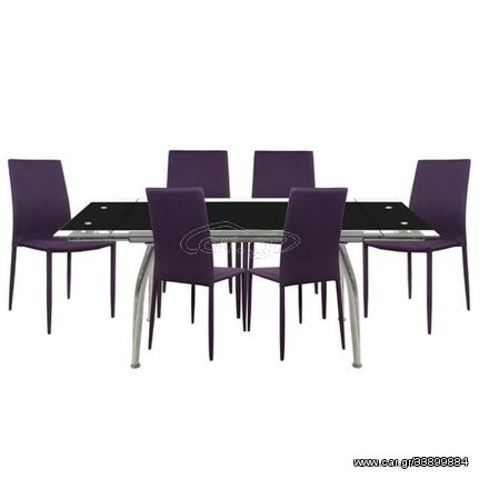 ΣΕΤ ΤΡΑΠΕΖΑΡΙΑ 7TMX ΤΡΑΠΕΖΙ LOCA 170Χ80-TETA ΜΩΒ HM10010.06